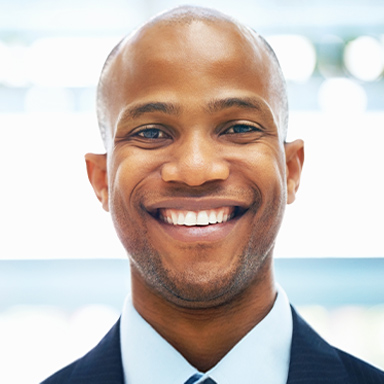 handsome man smiling