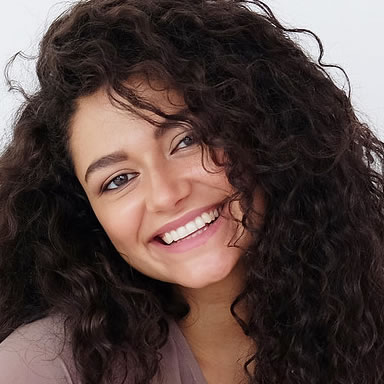 Curl hair girl smiling