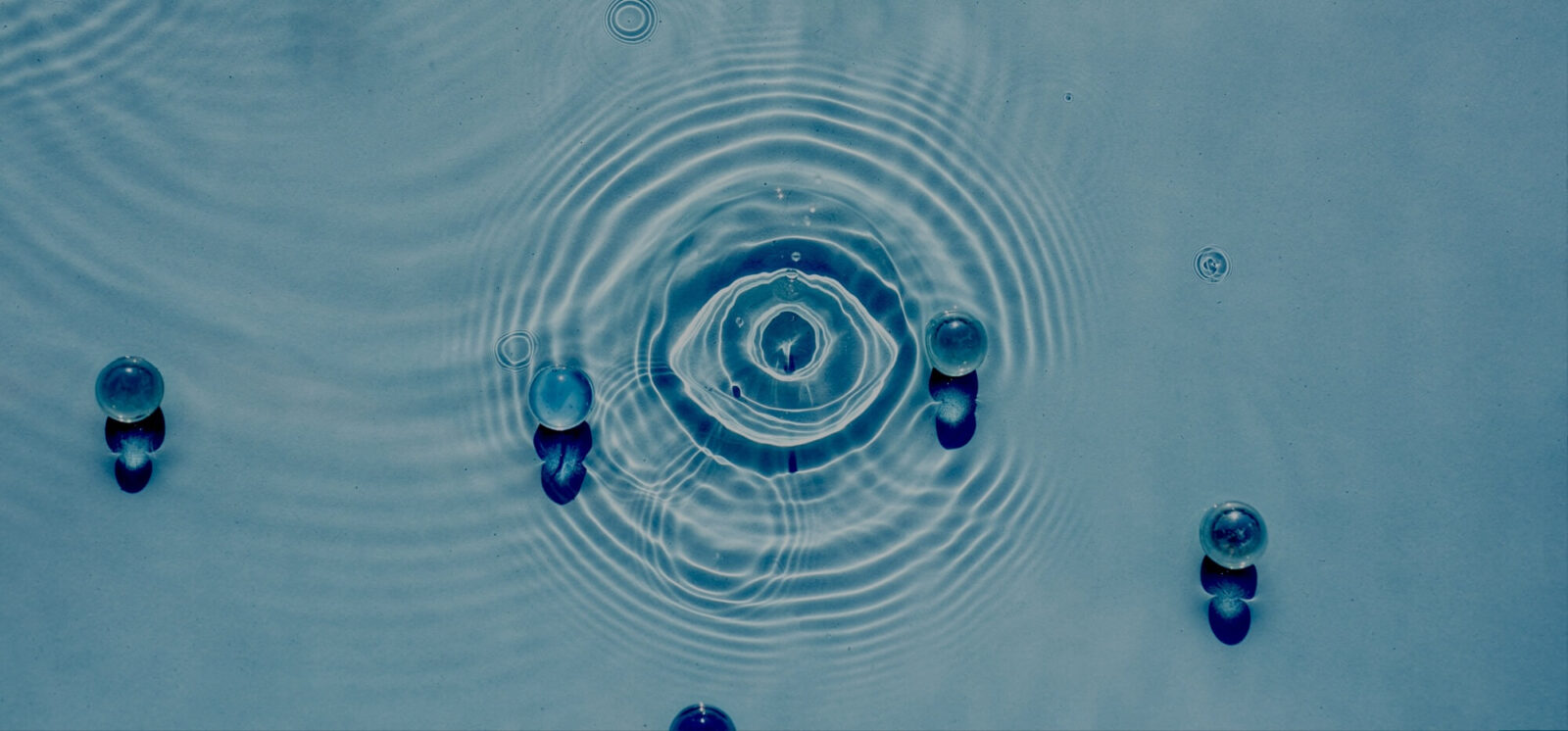 Transparent water with ripples