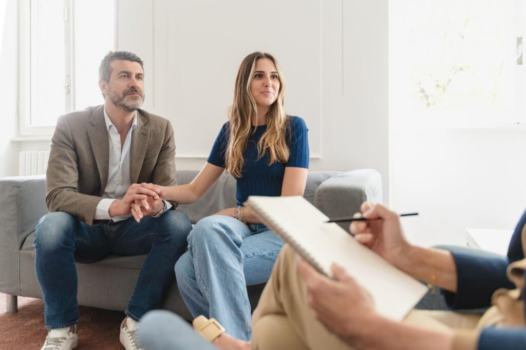 young married couple during their counseling session