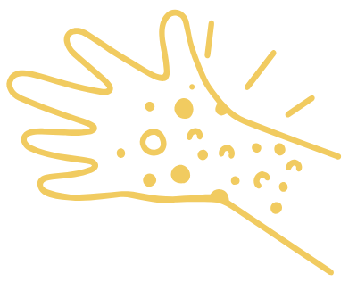 Skin infection hand icon