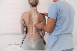person receiving chiropractic treatment