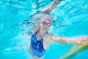 woman swimmer work out