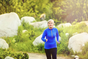 old woman jogging