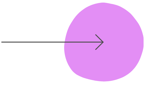 Arrow and circle icon