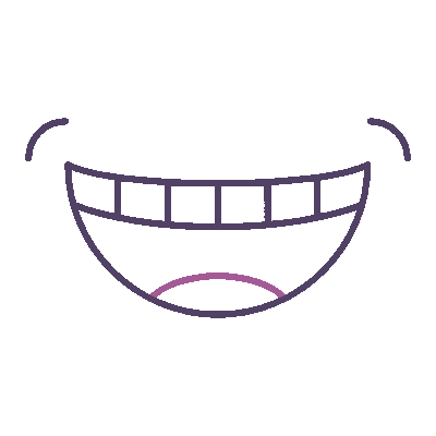 Smiling mouth icon