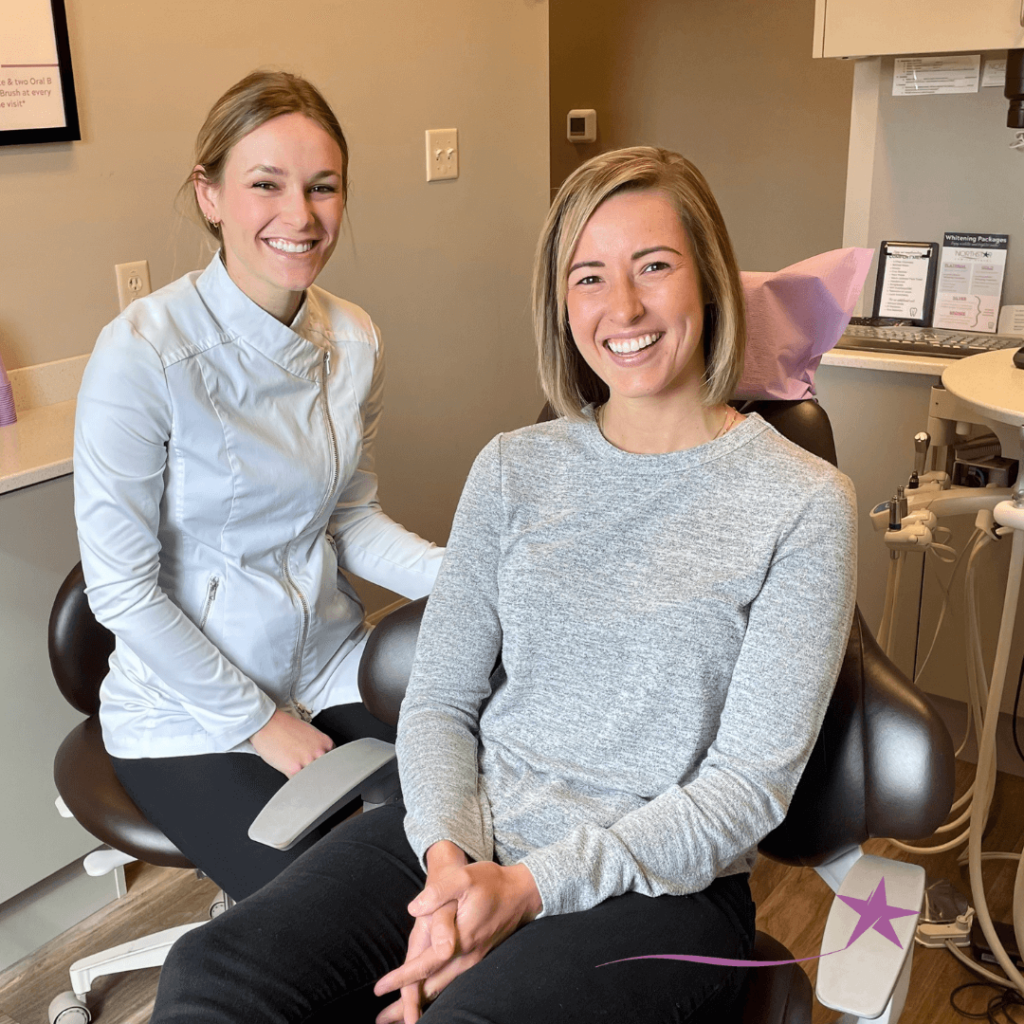 Patient after Invisalign treatment - Northstar Family Dental