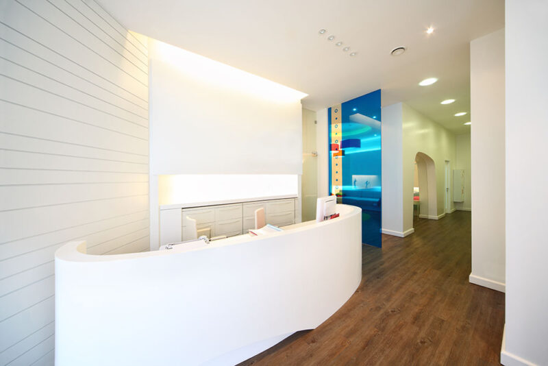 Reception area in dental clinic