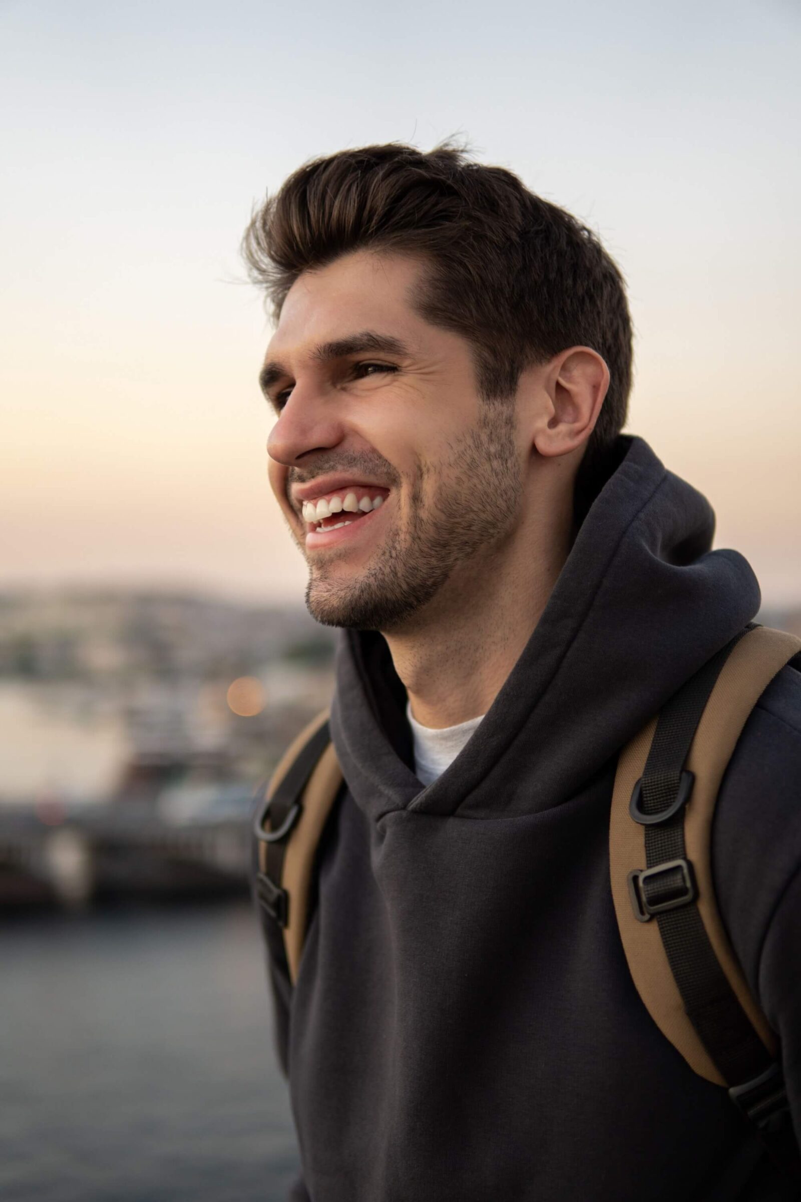 young handsome guy with a beautiful smile