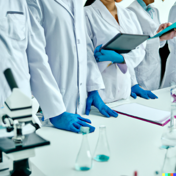 Medical lab team