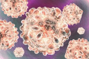 Hepatitis C virus HCV illustration 3D