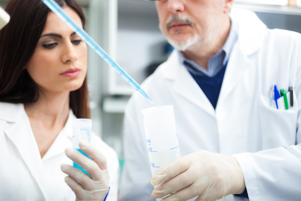 Scientists at work in a laboratory