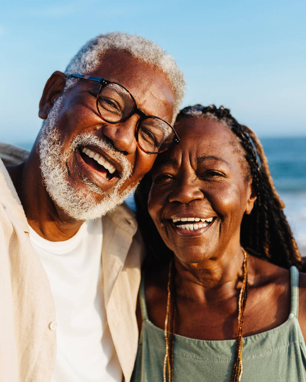 couple shares a joyful moment