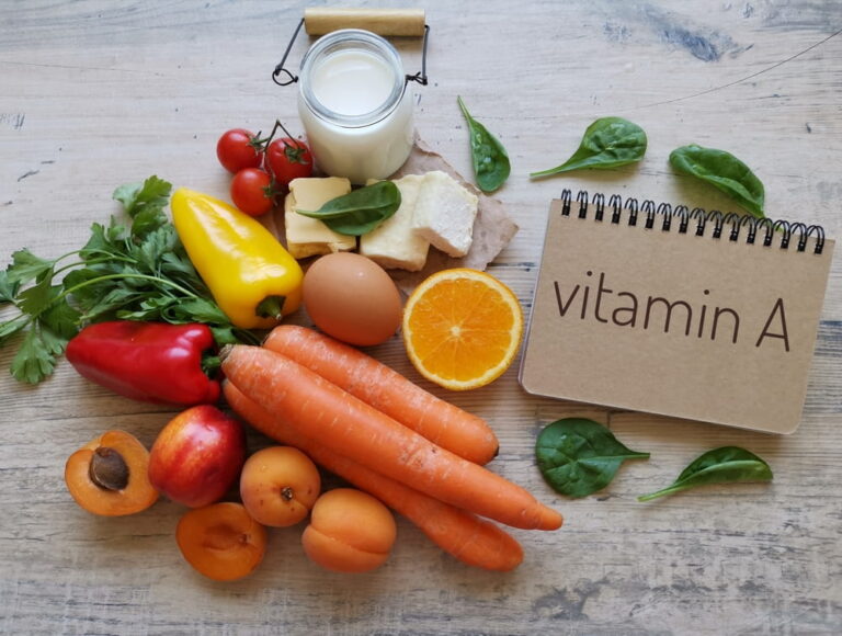 Food rich in vitamin A (retinol). Natural products containing vitamin A
