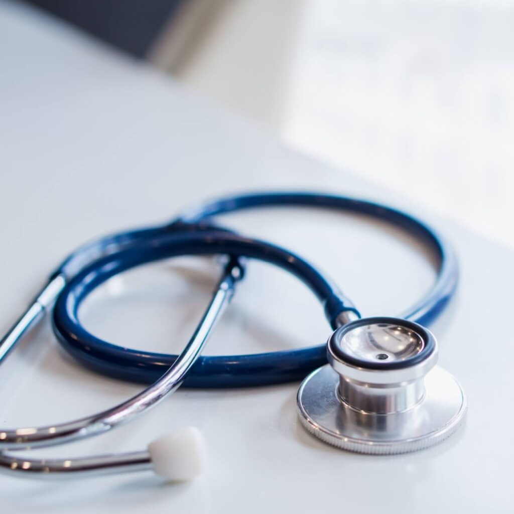 Doctor's stethoscope on the table