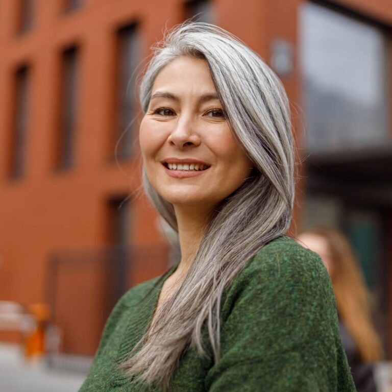 matured smiling woman