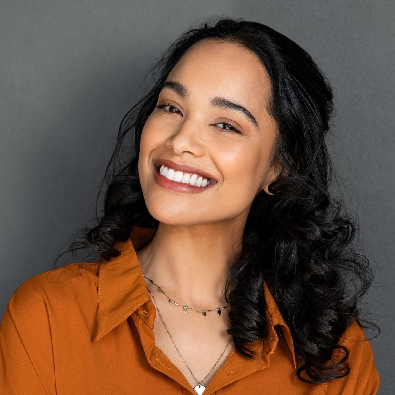 young woman with beautiful smile