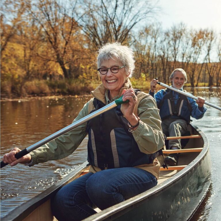 old couple enjoying nature