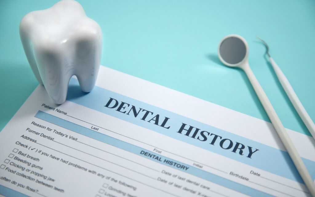 Dental history form