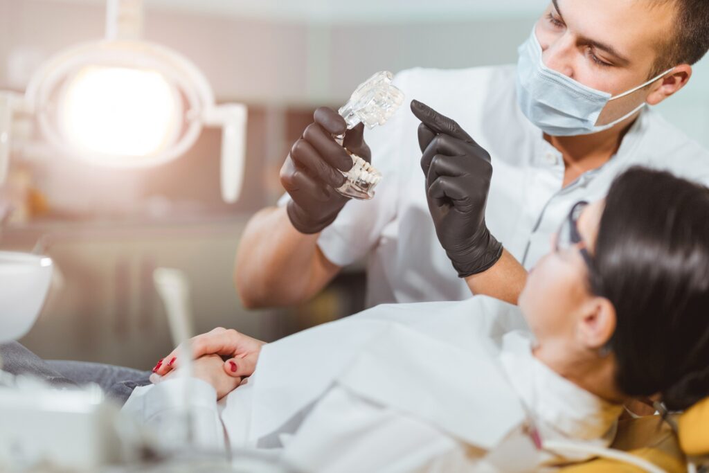 Medical treatment at the dentist office