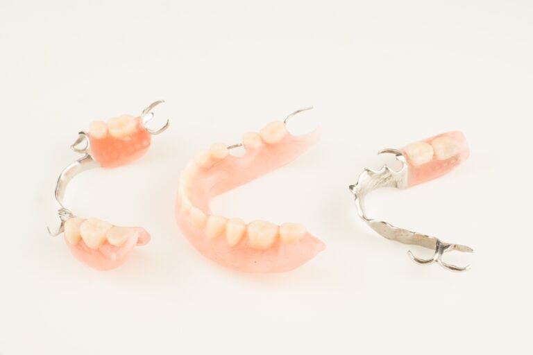 new removable dental prostheses isolated on white background