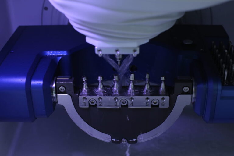 Implant custom abutments being made by wet milling