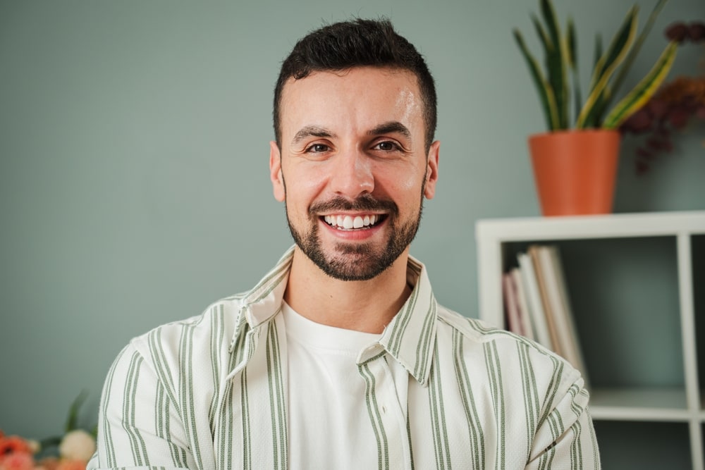 handsome guy with perfect white teeth smiling