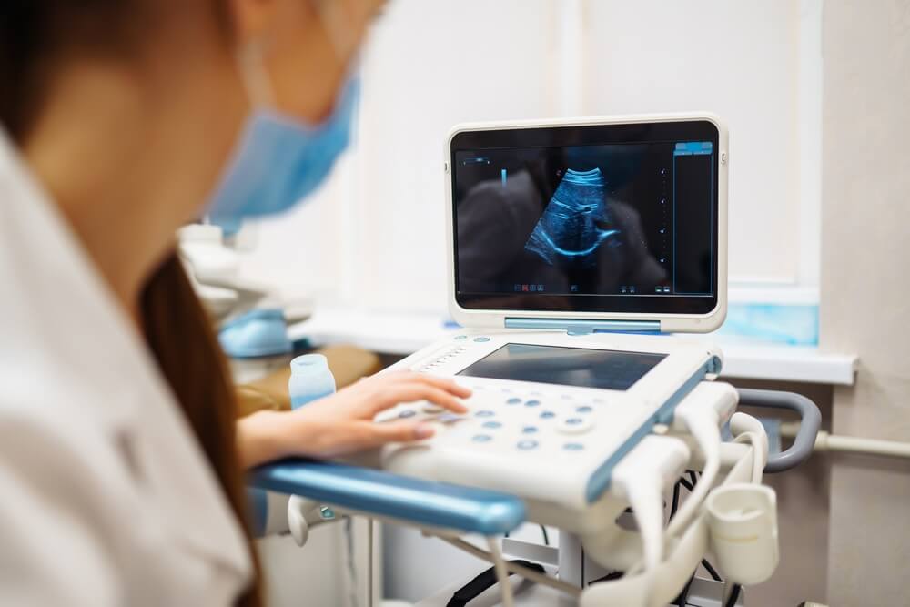 Ultrasound machine in the doctor's office in the clinic Diagnostics