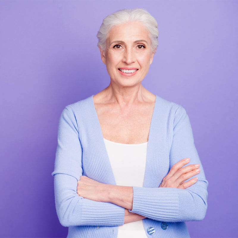 confident elderly woman smiling