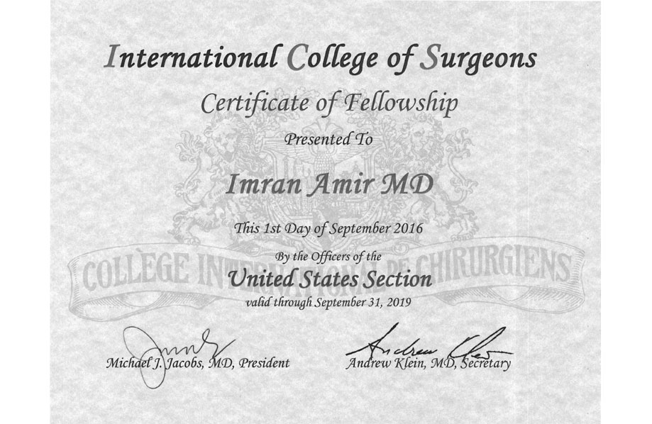 Certificate of Fellowship