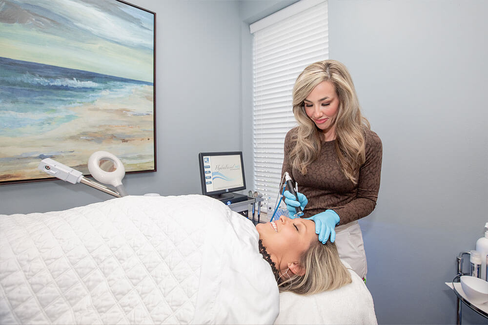 Patient getting treatment - SB Medspa