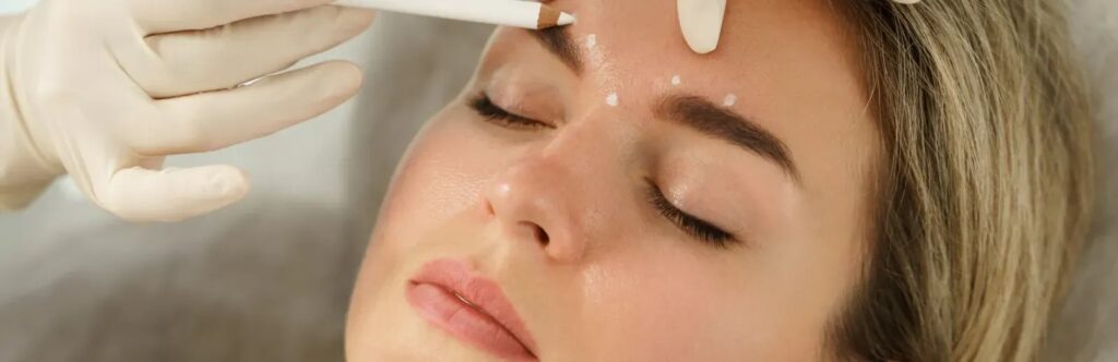 Woman receiving Skin Care treatment at Spa salon