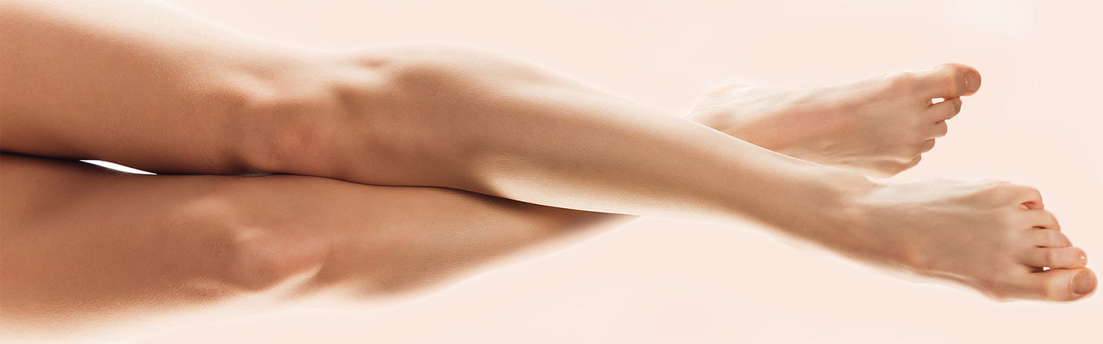 Woman leg after hair removal treatment