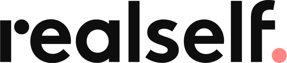 Real-self white logo