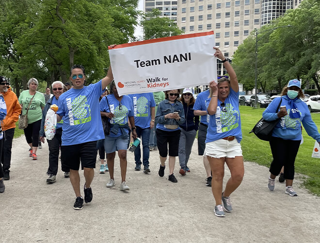 team nani kidney walk event