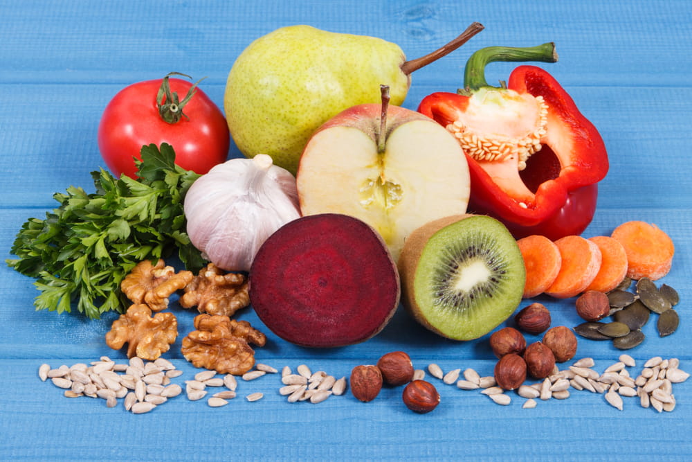 Natural food for kidneys health and gout inflammation. Concept of healthy eating as source natural vitamins