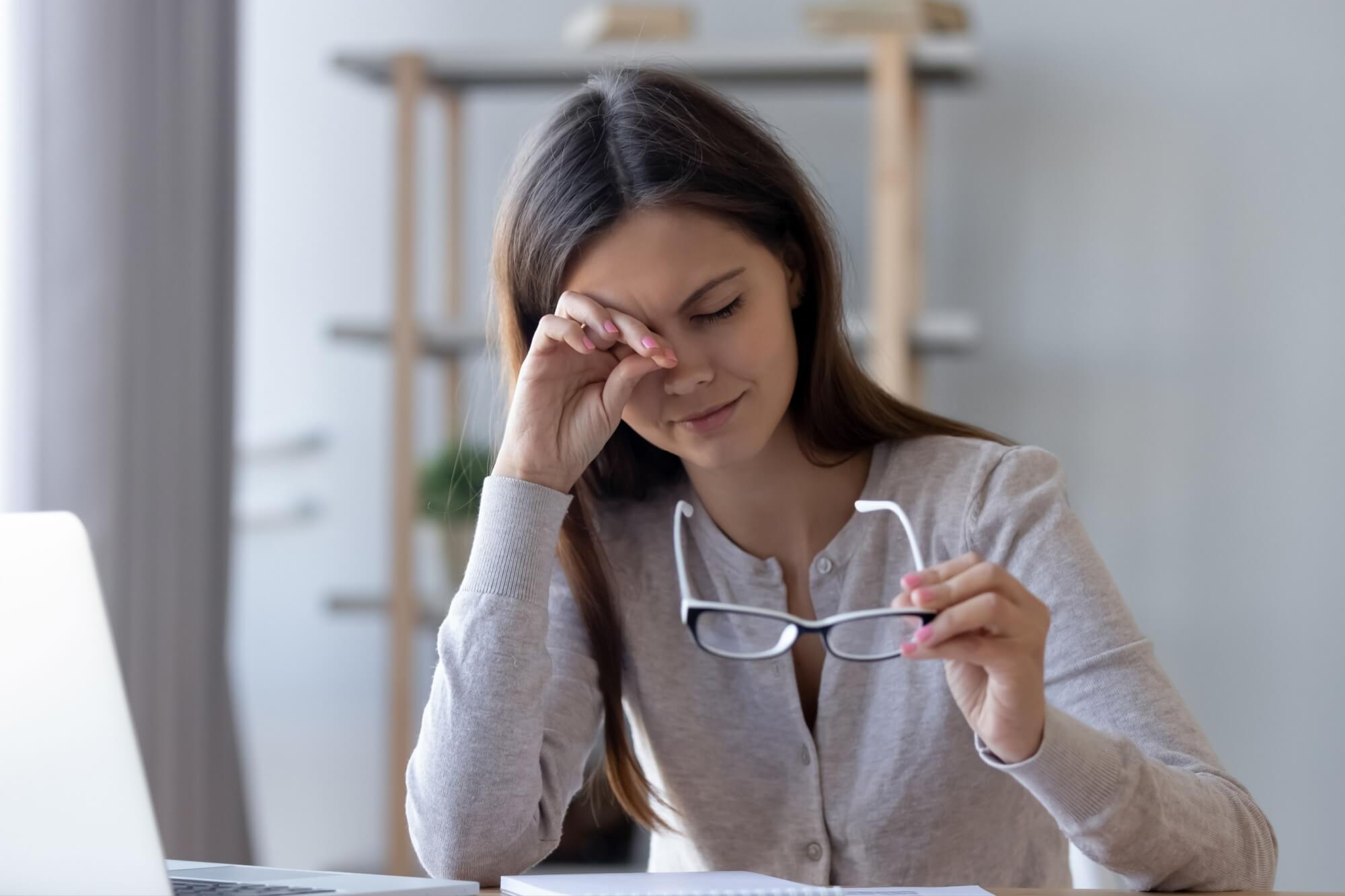 Glasses to prevent computer eye strain