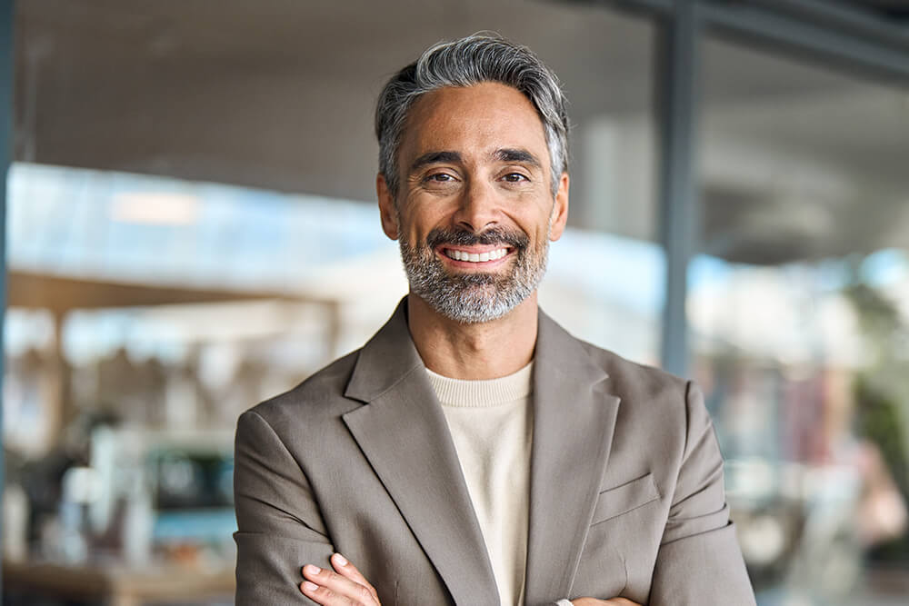 man smiling