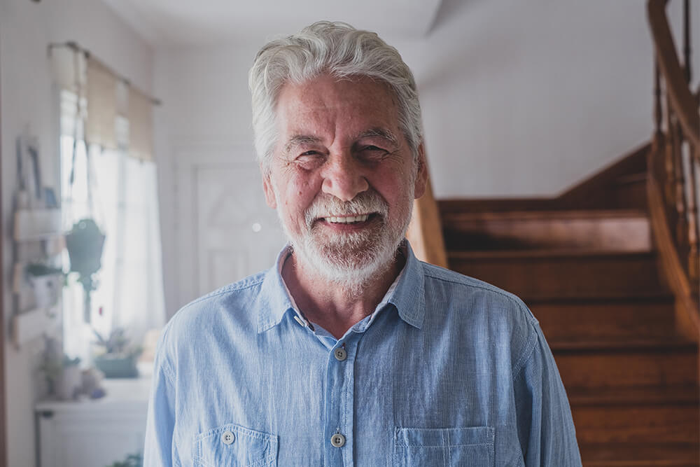 old man smiling