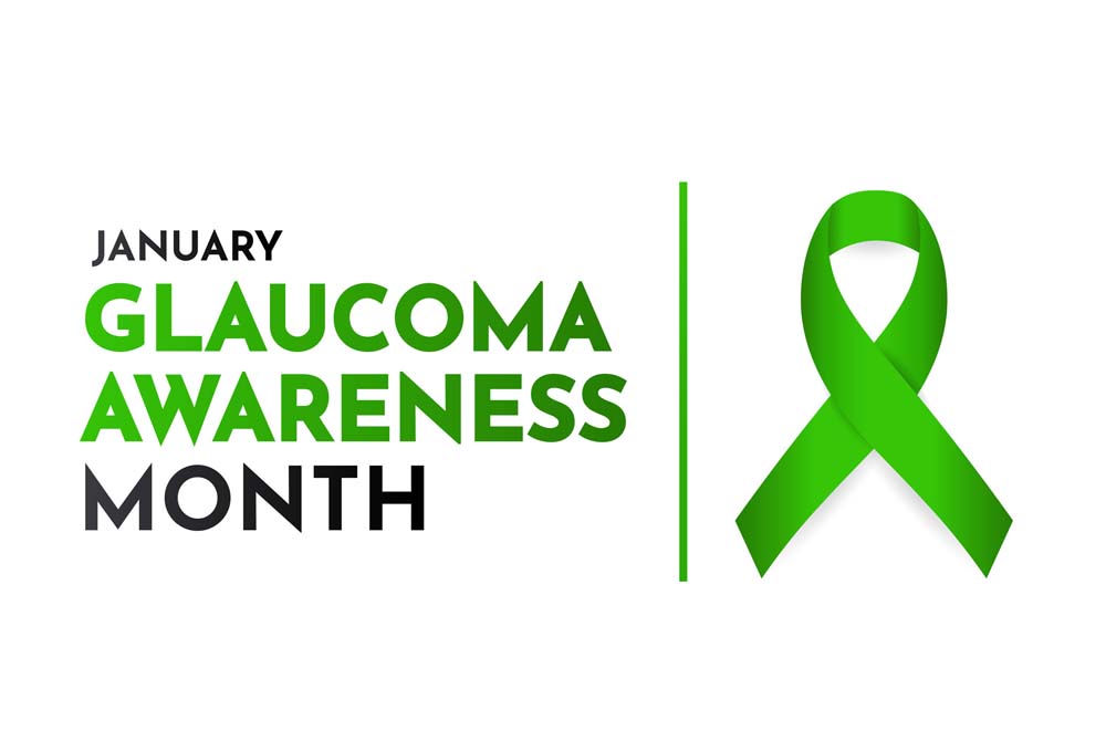 January Glaucoma Awareness Month card. Vector illustration. EPS10
