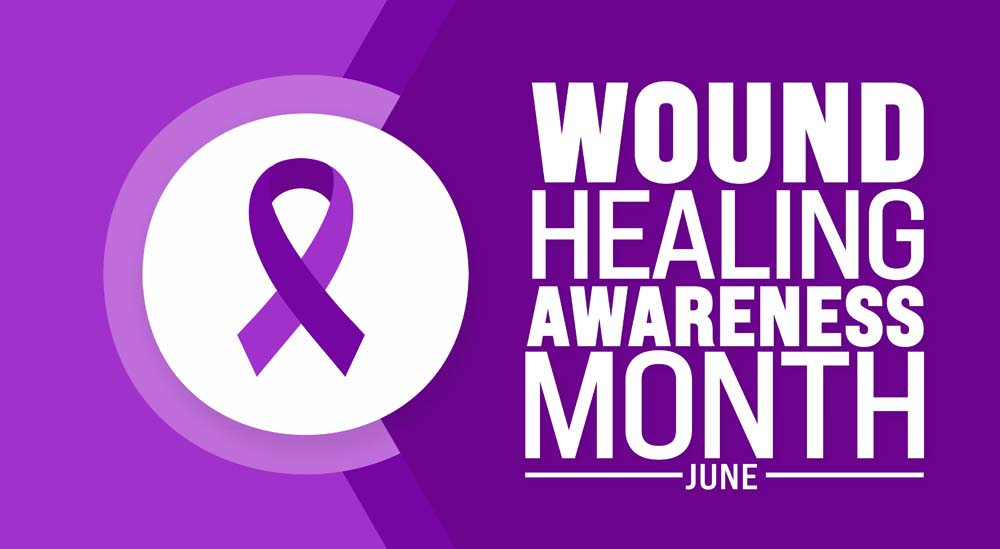 June is Wound Healing Awareness Month background template