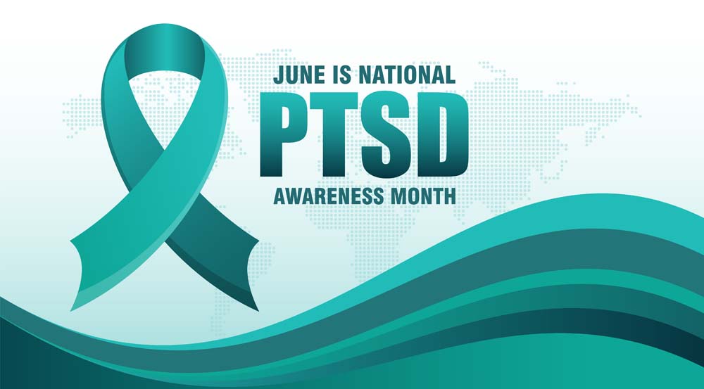 PTSD Awareness Month in June. Post Traumatic Stress Disorder