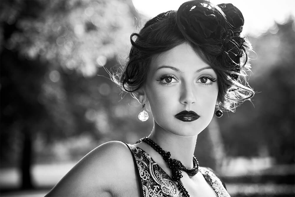Woman in Black & White