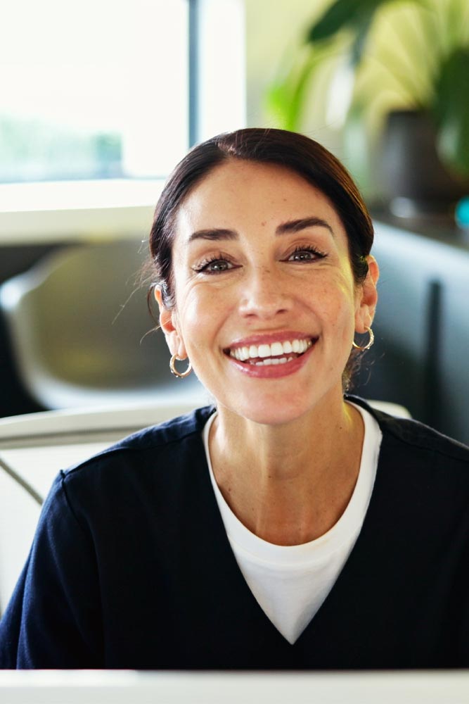 woman smiling