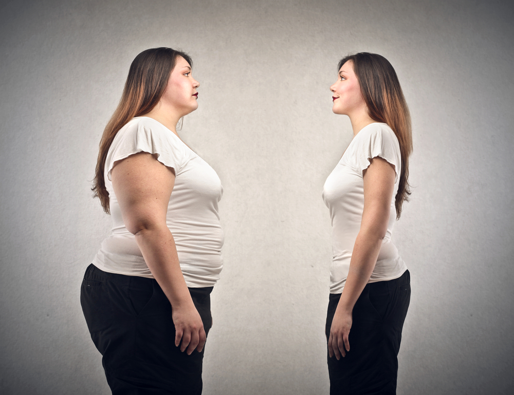 young fat woman and young woman lean