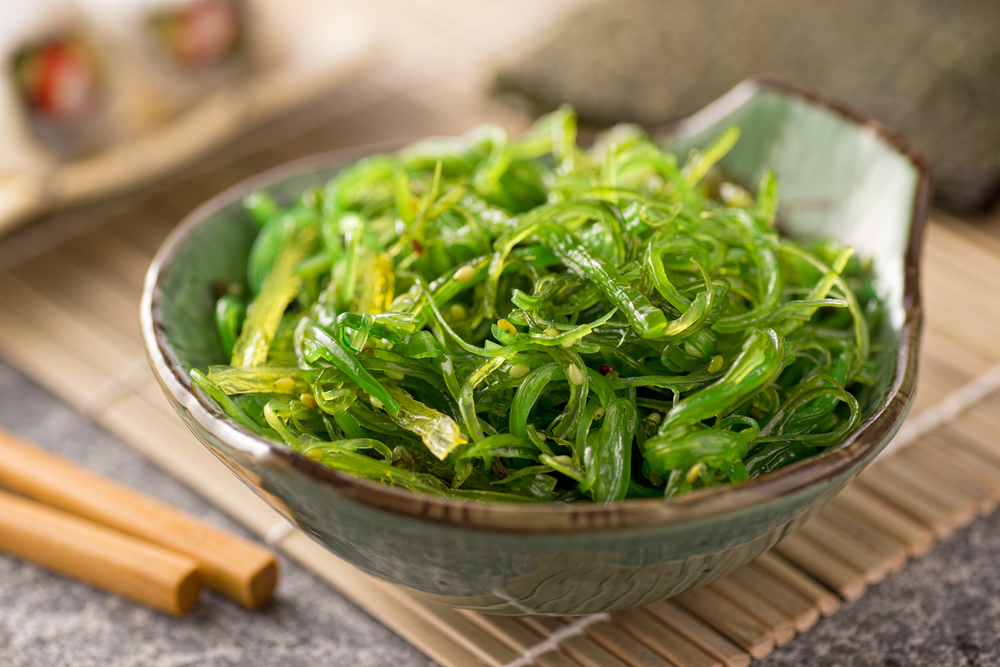 A delicious fresh seaweed salad
