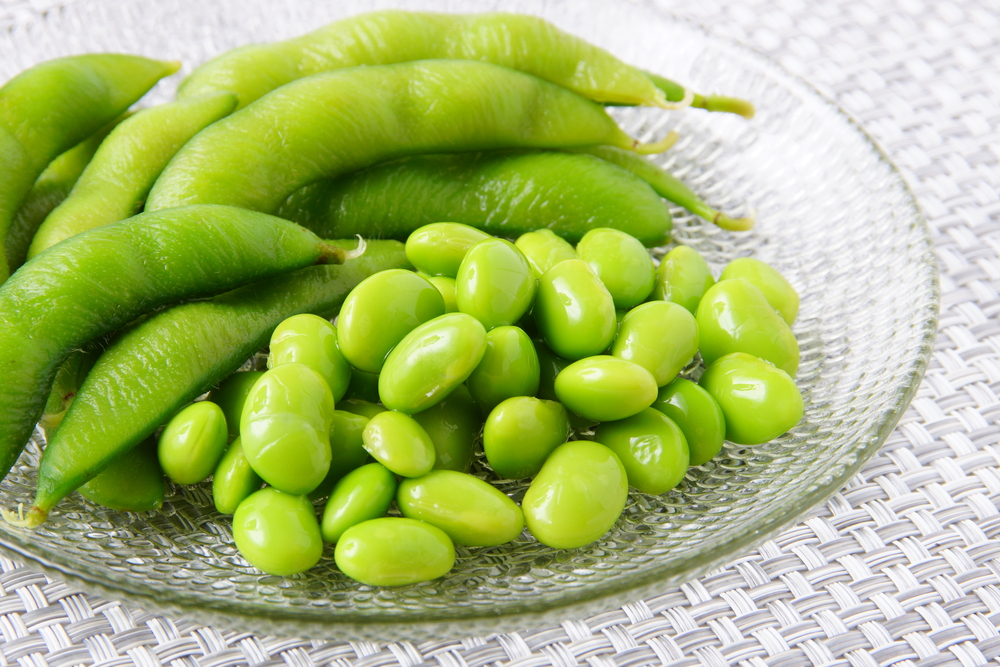 Edamame; green soybeans; Japanese food