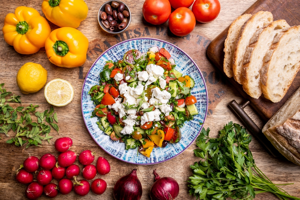 Mediterranean diet. Fresh healthy food