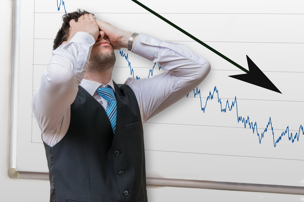 Bad investment or economic crisis concep