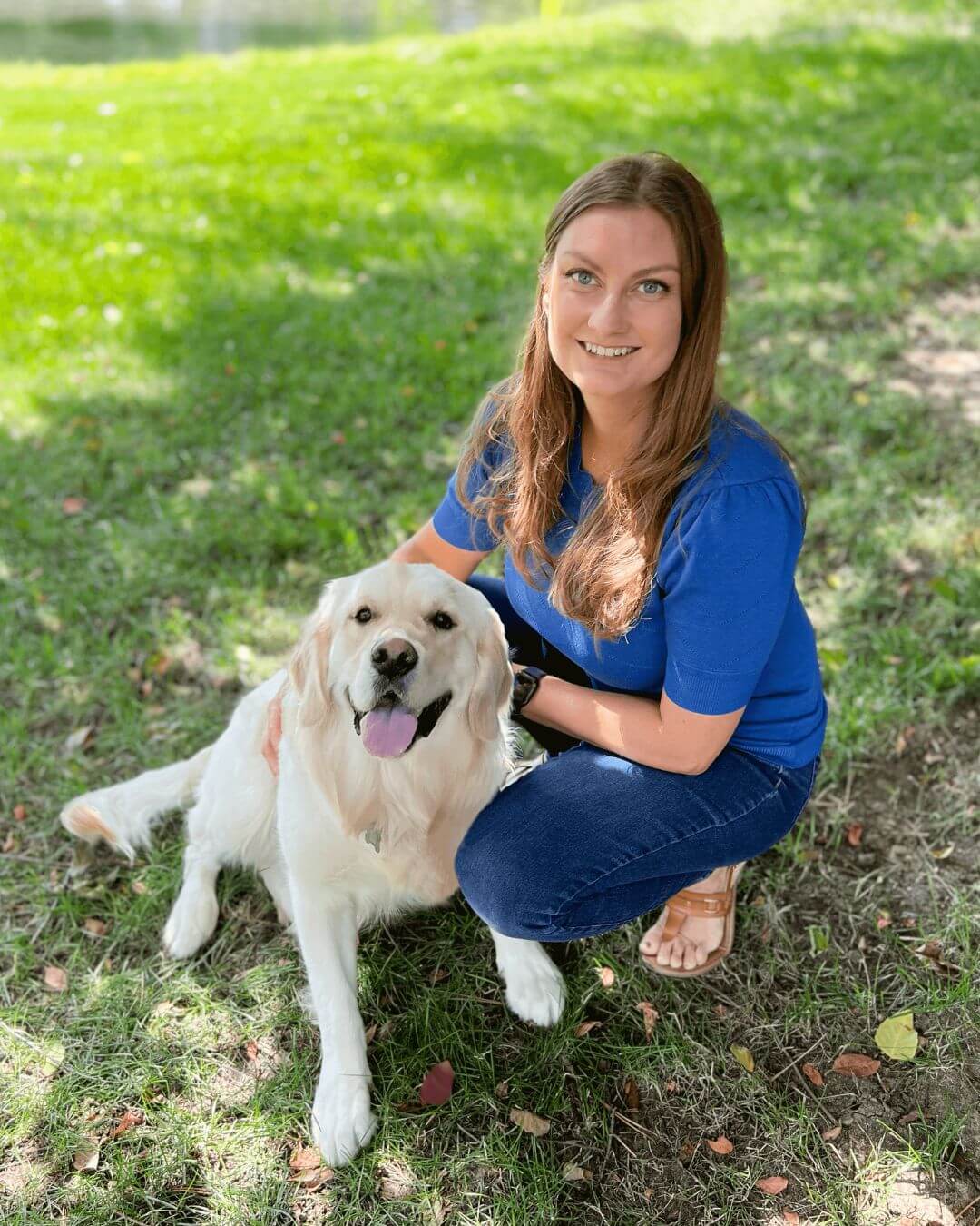 Dr. Rebekah Davis-Christophel with Dog